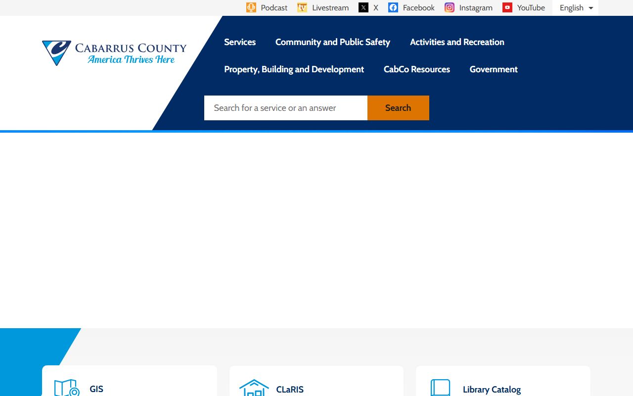 Cabarrus County Sheriff inmate programs page for inmate population resources